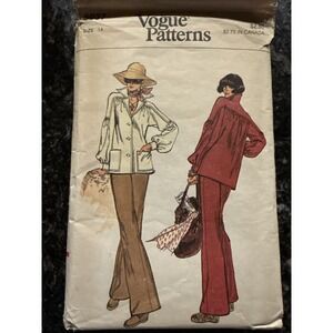 VTG Vogue sewing pattern 8937 Misses yoked jacket & straight pants size 14